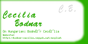 cecilia bodnar business card